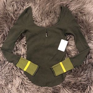 Free People Mod Stripe Cuff Thermal NWT Sz XS